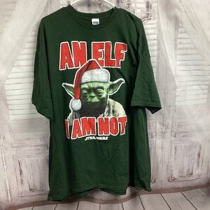 Vintage Star Wars Yoda I Am Not An Elf Christmas Tee Shirt